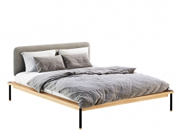 Fina 双人床现代简约床架3D模型素材下载Fina Bed by Gazzda