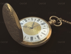 复古怀表C4D模型3D Pocket Watch