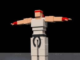 像素方块卡通人物跆拳道 武士 Jaego