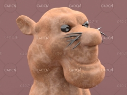 大猫卡通头像模型 bigcat