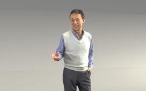 站着说话的成熟男人3D扫描人物 Man