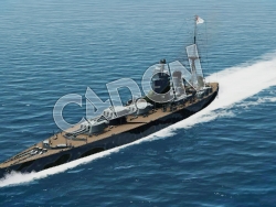 C4D海军舰艇军舰舰船-纳尔逊级战列舰模型 Nelson battleship 3d Model