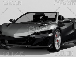 讴歌敞篷跑车2022款C4D汽车模型下载