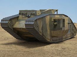 马克5号坦克C4D模型 Humster3D – Mark V 3D model Tank