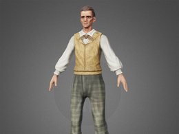 戴眼镜的老爷爷卡通人物mr-frost-vgdc