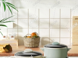 厨房里的电饭煲家电产品渲染模型