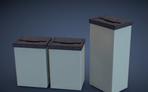 垃圾箱 垃圾桶C4D模型 Trash 3D model