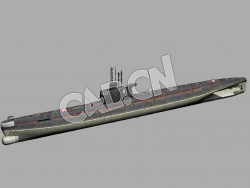 C4D海军舰艇军舰舰船-633型潜艇罗密欧级潜艇模型 Romeo-class submarine 3d Model