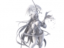 夏日活力动漫少女Hanako 3D模型 | 手持水管呲水俏皮姿态 | C4D/Blend/OBJ多格式 | 适用于动画游戏渲染与手办打印