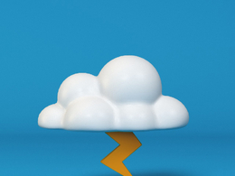 低面卡通雷暴云图标模型Storm Cloud