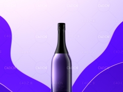 C4D Redshift酒瓶渲染模型 WineBottle
