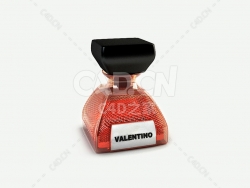 华伦天奴香水瓶C4D模型Valentino