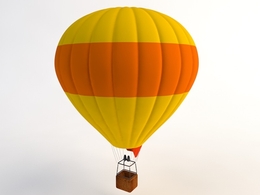 热气球C4D模型 hot air balloon 3d model