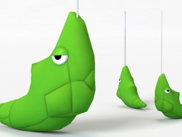 绿色草虫 卡通虫蛹 铁甲蛹C4D模型 Metapod