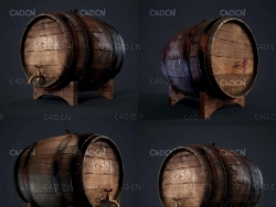 木酒桶 木桶 红酒桶 Wine Barrel