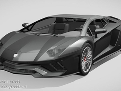 兰博基尼aventador超跑汽车两门跑车2018款C4D汽车模型下载