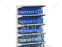 C4D商场超市瓶装饮用水货架模型下载market shelf water