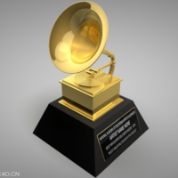 留声机C4D模型 eyedesyn grammy
