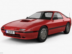 马自达RX-7汽车 Mazda RX-7 coupe 1985 3D model