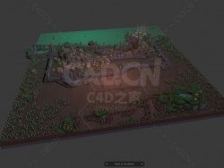 低面多边形卡通中世纪战场 Huge Medieval battle scene