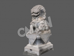 C4D石狮子模型 Stone Big Lion 01