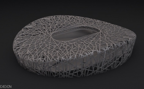 GJ体育场-鸟巢C4D模型 The bird's nest 3D model