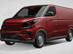 上汽大通MAXUS封闭厢式货车面包车2021款C4D汽车模型下载