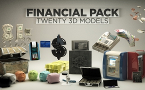 商业金融相关的C4D模型包The Pixel Lab - 3D Financial Pack