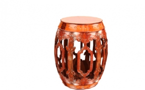 中式家具模型：云头纹五开光坐墩C4D模型