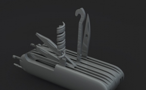 瑞士军刀C4D模型 Swiss Army knife