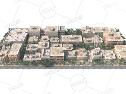 外国热带环境群体建筑building c4d model