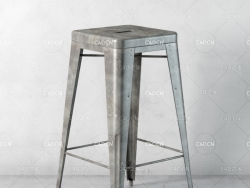 简约艺术金属凳C4D模型 chair 3d model