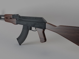 AK47突击步枪 AK47冲锋枪C4D模型
