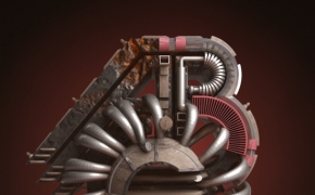 创意机械字ABC模型（C4D模型）