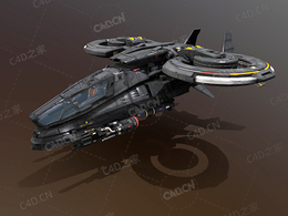 C4D科幻隐形战斗机科幻飞船太空舰飞船科幻飞行器太空船外星战舰模型Sci Fi Stealth Fi