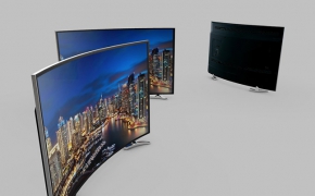 曲面显示器C4D模型 ULTRA HD CURVED LED TV
