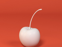 低面卡通樱桃图标模型cherry