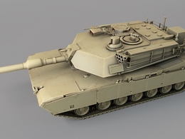 美国通用动力陆地主战坦克 M1艾布拉姆斯坦克C4D模型 abrams trask