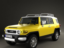 丰田进口FJ 酷路泽越野车C4D模型 Toyota FJ Cruiser HQ interior 2010