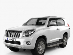 丰田越野车普拉多 丰田普拉多汽车C4D模型 Toyota Land Cruiser Prado 3-door