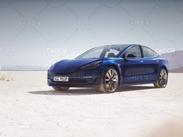 未知品牌新能源汽车C4D模型 car
