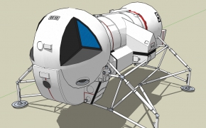 月球车C4D模型 moon car 3d model