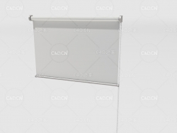C4D垂直帘升降窗帘模型 Curtain 3D Model-1