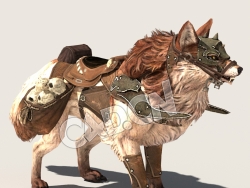 C4D狼坐骑模型（包含骨骼绑定动画) Wolf 3D Model