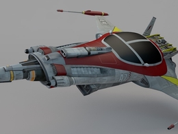科幻飞船 飞行器 星际战鹰C4D模型 Starhawk