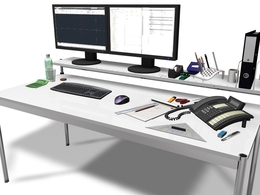 办公桌C4D模型 Workplace 3d model