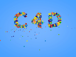 彩球汇聚成 logo 文字