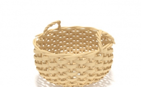 编织的竹篓C4D模型 Bamboo basket 3D model