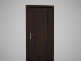 新中式全封闭实木门C4D模型下载 Door model