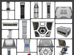21个空间站机械设备模型多样化组件打造逼真空间站环境CGAxis - Space Station Interior 3D Models
